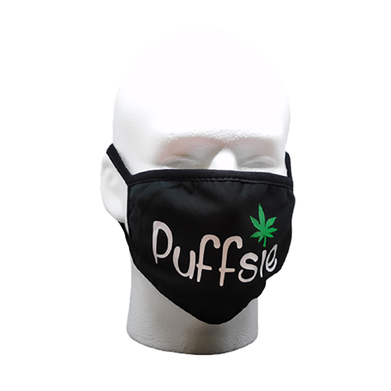 Puffsie Logo Face Mask W/ Weed Leaf