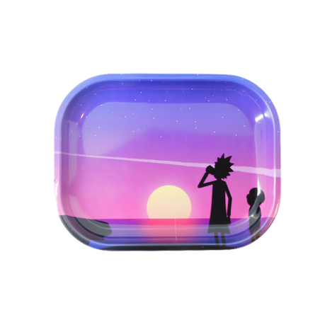 Rick and Morty Small Rolling Tray (Sunset Image)